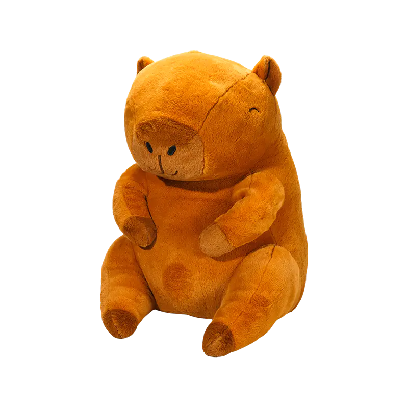 愛らしい巨大なカピバラのぬいぐるみ
