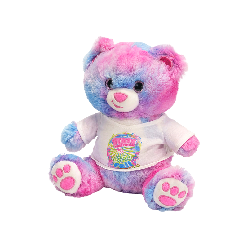 柔らかいぬいぐるみの虹色のクラシックなクマのぬいぐるみ