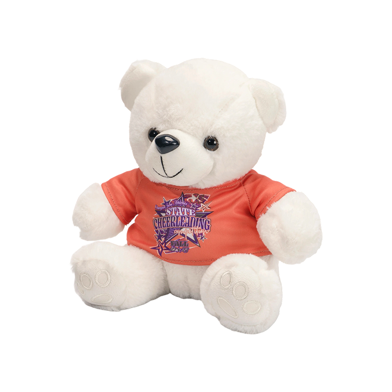 Tシャツを着た愛らしいクマのぬいぐるみ