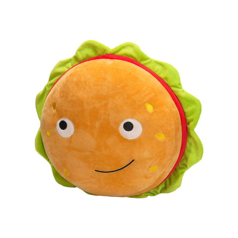 クリエイティブスマイリーハンバーガーぬいぐるみ枕