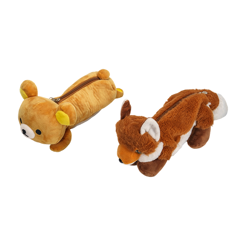 クマとキツネのフリースぬいぐるみケース