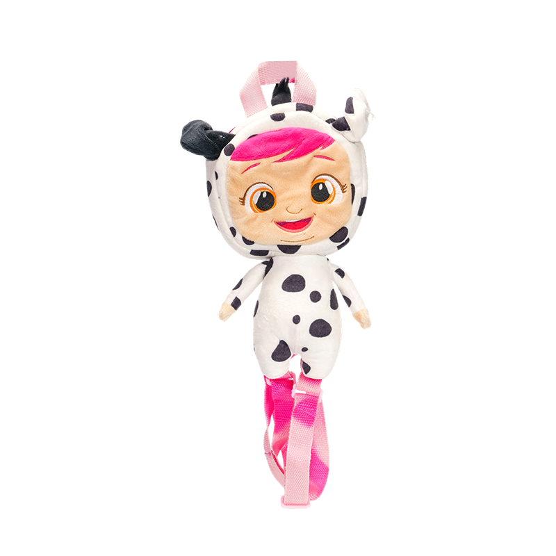 むらのあるカウスーツの女の子のぬいぐるみナップサック
