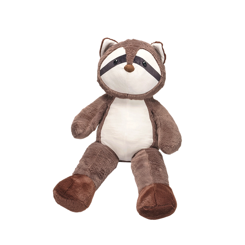 愛らしい巨大なアライグマのぬいぐるみ