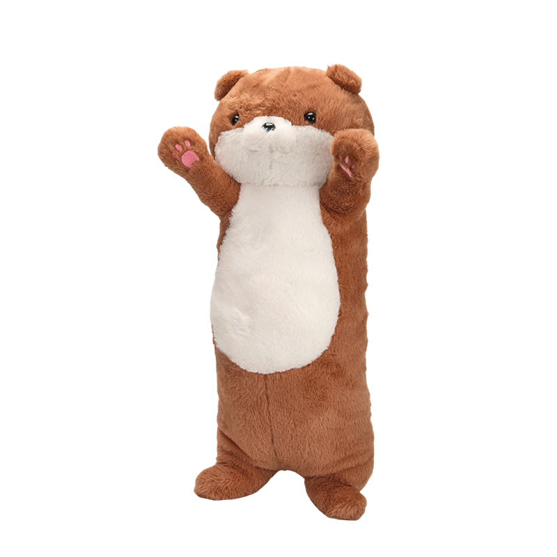 立っているイタチ科のフリースのぬいぐるみクッション