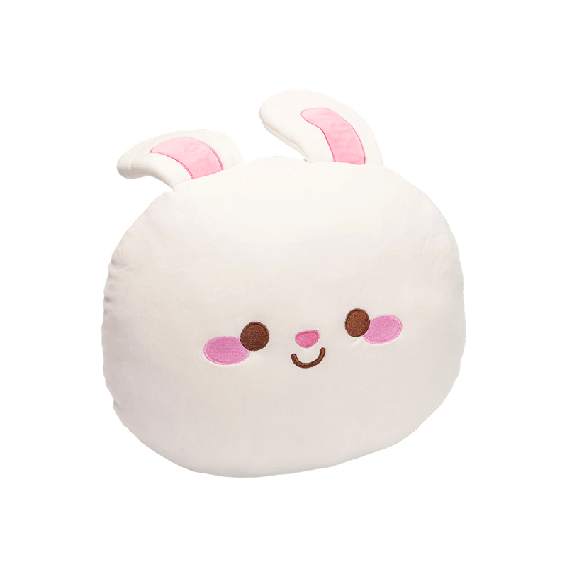 白ウサギのぬいぐるみ円形枕