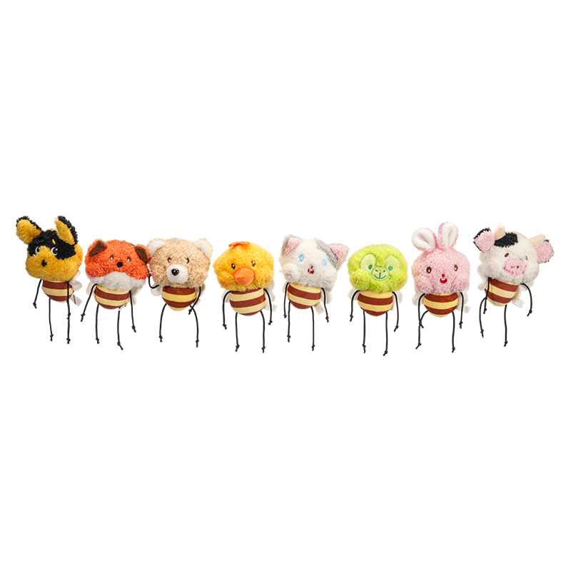 カラフルな昆虫のぬいぐるみキーホルダー