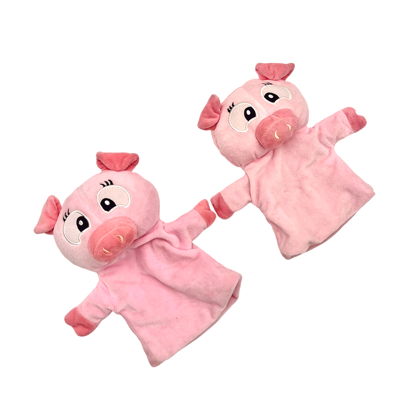 双子の子豚のぬいぐるみ指人形